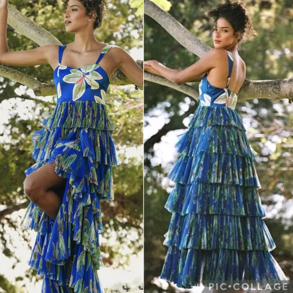 Hutch Mariah Sleeveless Tiered Dress in Coastal Bliss - Picture 7 of 10